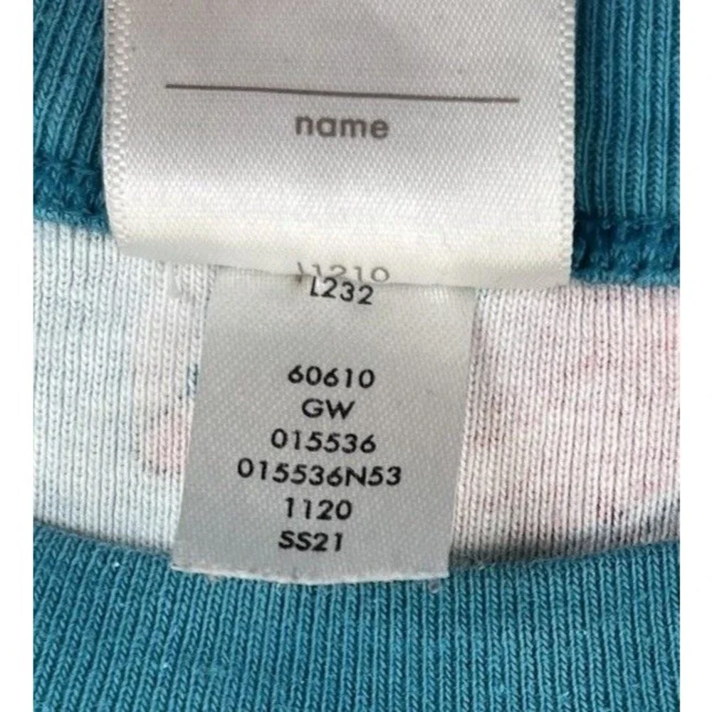 Hanna Andersson Butterfly Pajama Top Girls 8 (130) Organic Cotton Aqua Teal